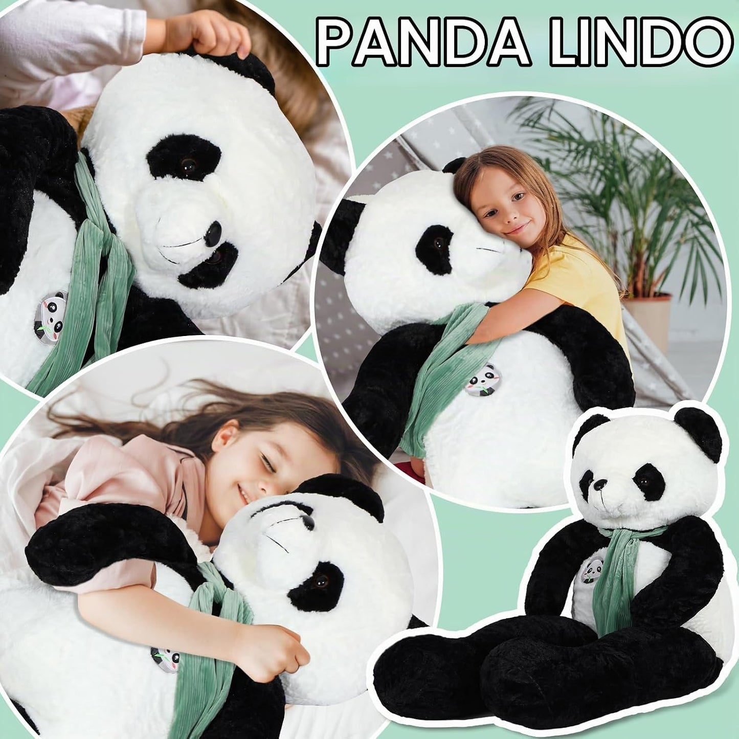 RoundFunny Oso de panda gigante de 63 pulgadas de alto, animal de p...