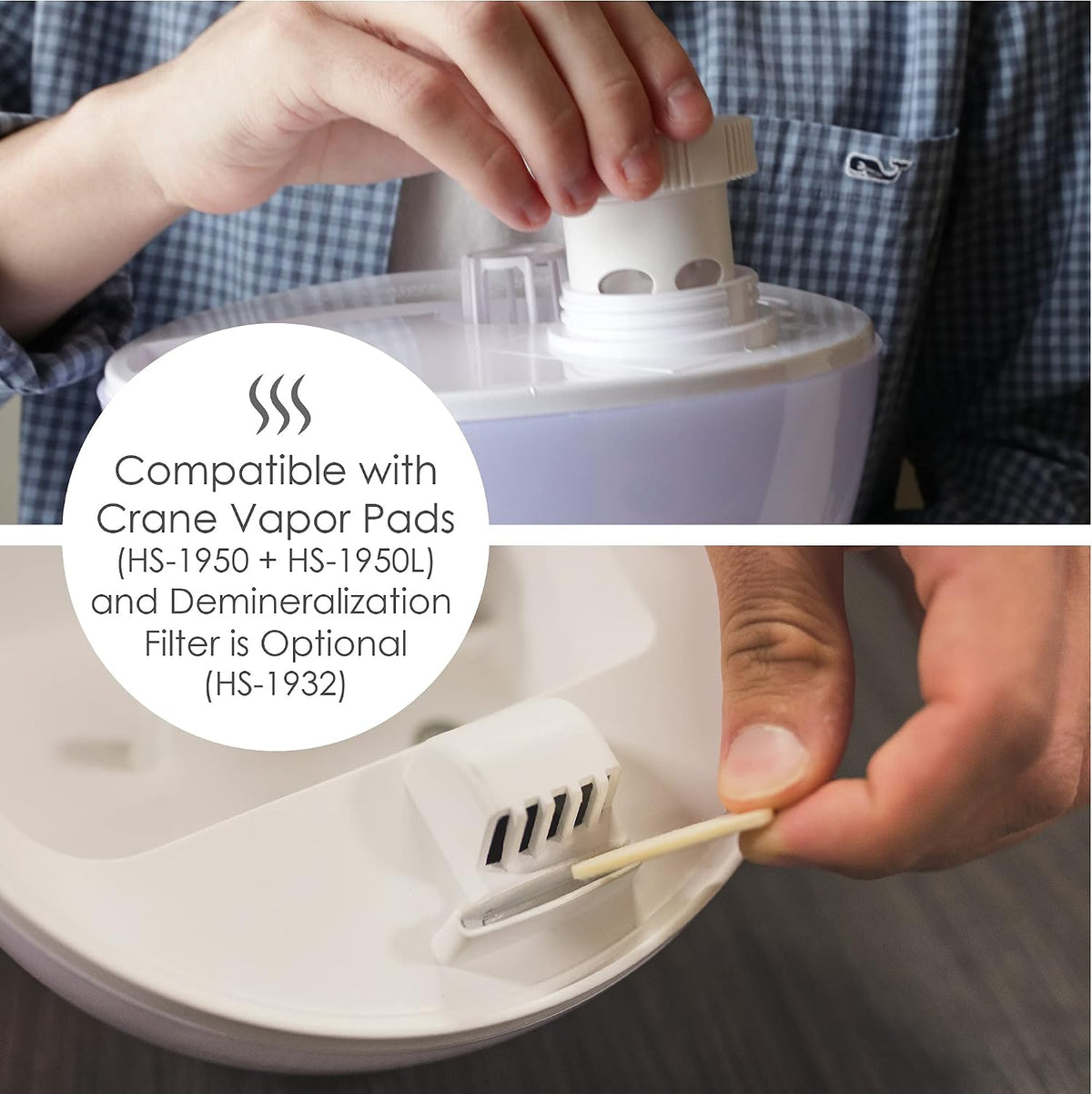 Crane Humidificador ultrasónico de neblina fría , Blanco, TV209644,...