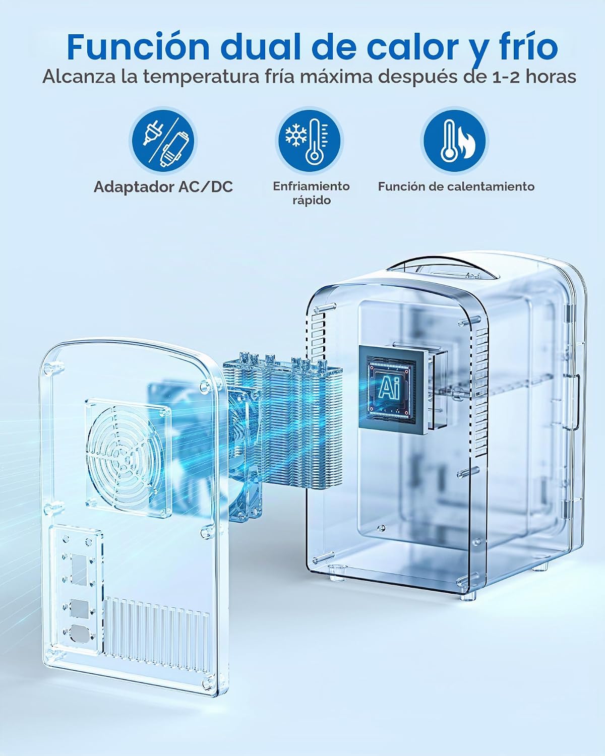Electactic minirefrigerador, enfriador y calentador portátil compac...