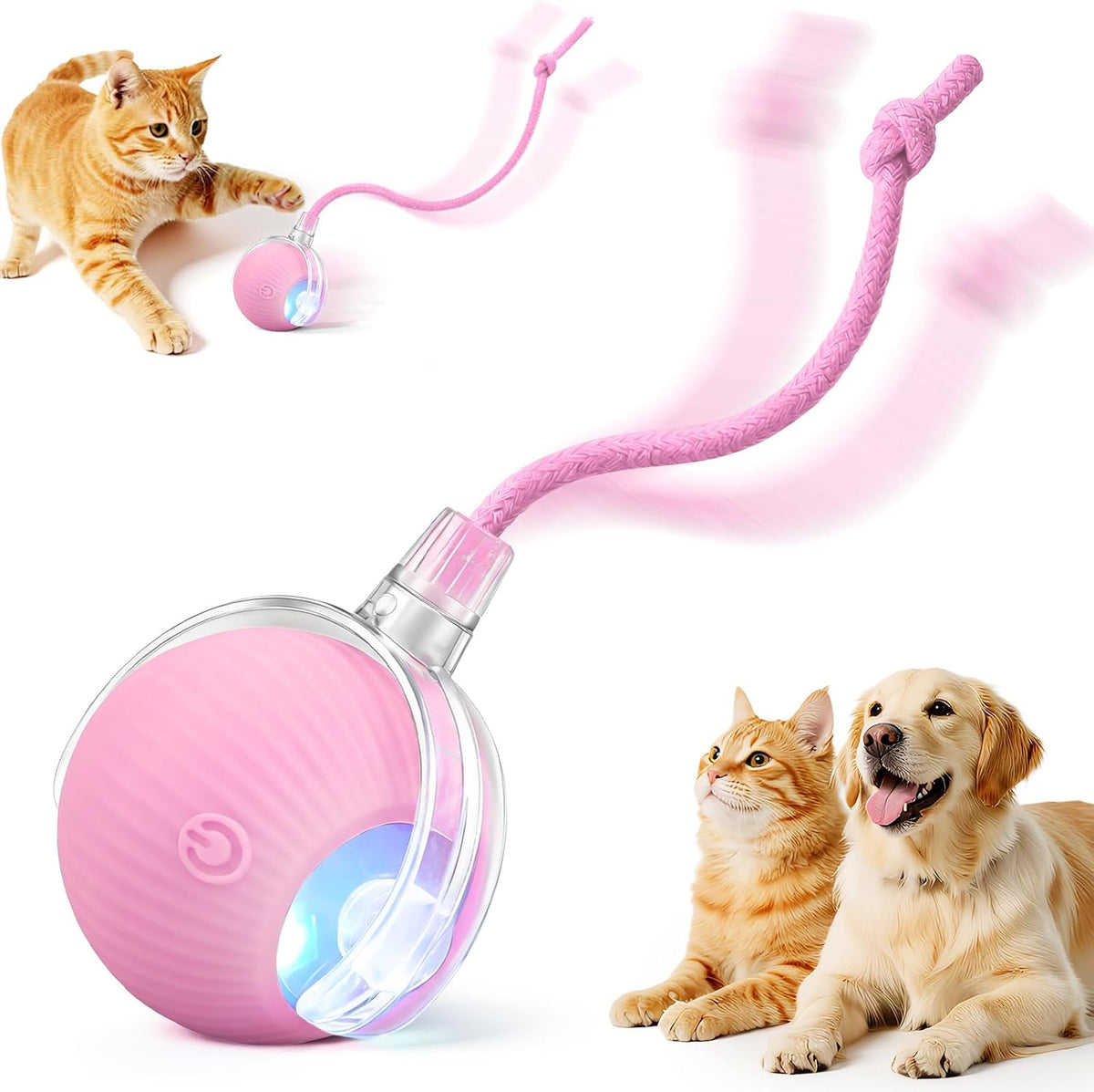 Juguete electrónico de persecución de la bola del gato del perro de...