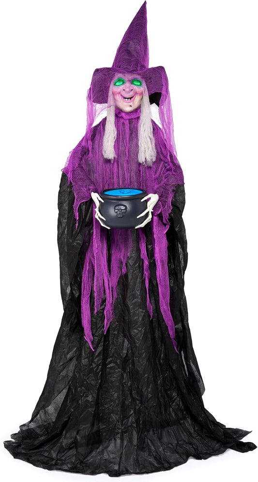 JOYIN Decoraciones de Halloween de 72 pulgadas con caldero, decorac...