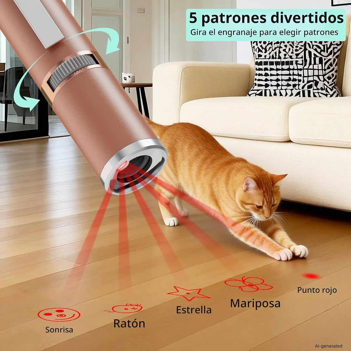 TBTeek Juguete para gatos, con caja de metal, 2 piezas, 7 patrones...