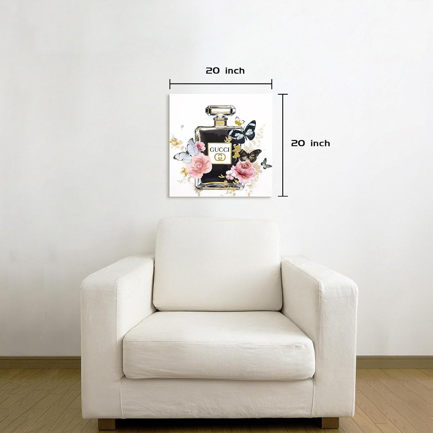 Dream Land Lienzo decorativo para pared con botella de perfume: pin...
