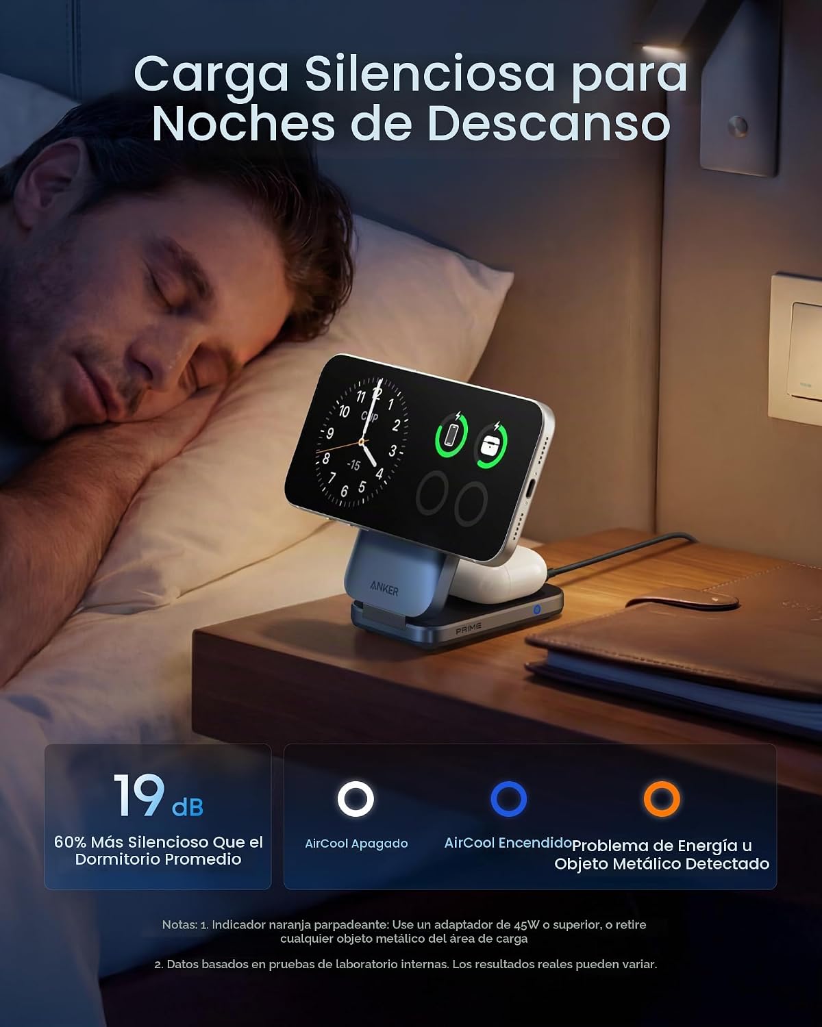 Anker Cargador MagSafe plegable 3 en 1 con certificación Qi2.2 de P...