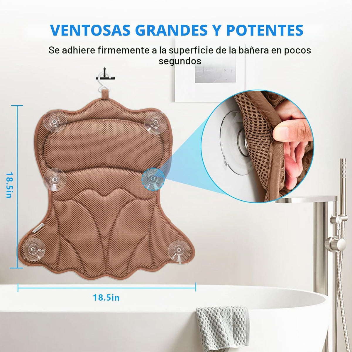 REEZEIVI - Almohadas de baño para bañera, cojín grueso para la espa...