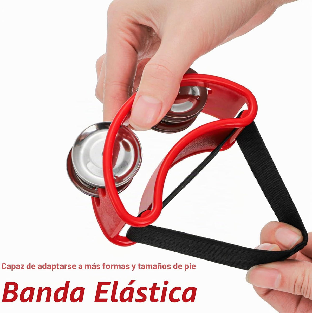 Eorbow Paquete de 8 panderetas de pie para adulto, tambores de pie...