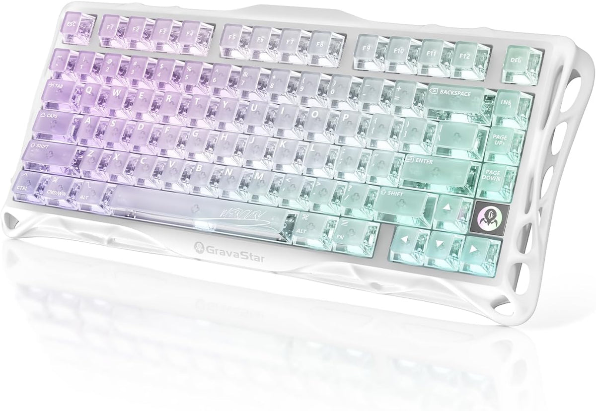 GravaStar Mercury K1 Lite 75% Teclado para Juegos, Teclado Inalámbr...