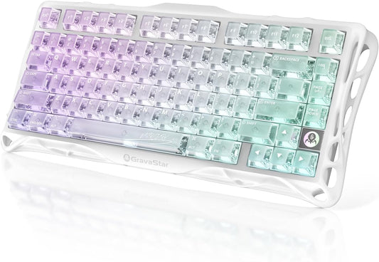 GravaStar Mercury K1 Lite 75% Teclado para Juegos, Teclado Inalámbr...