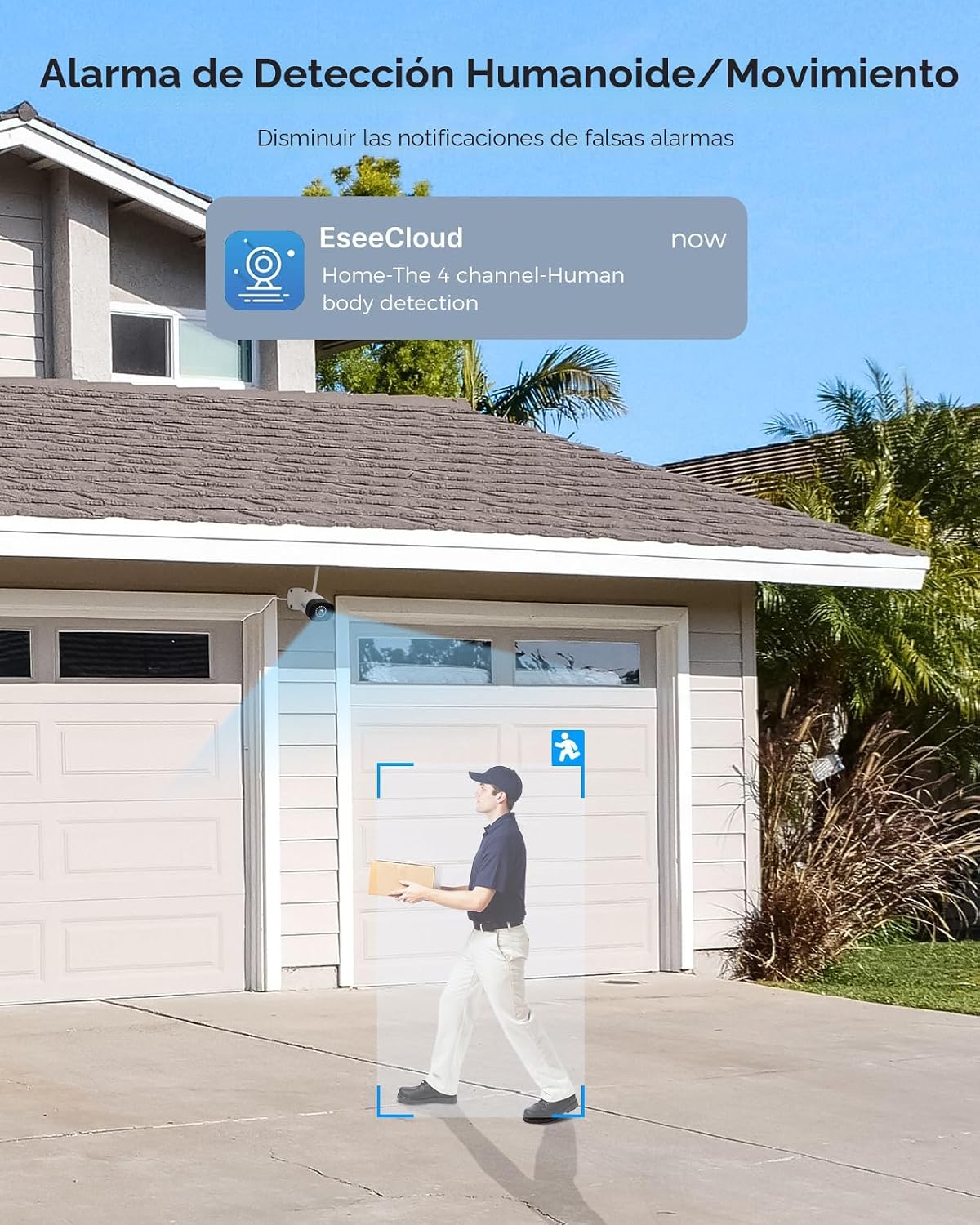 Hiseeu - Sistema de cámara de seguridad WiFi para exteriores de 5 M...