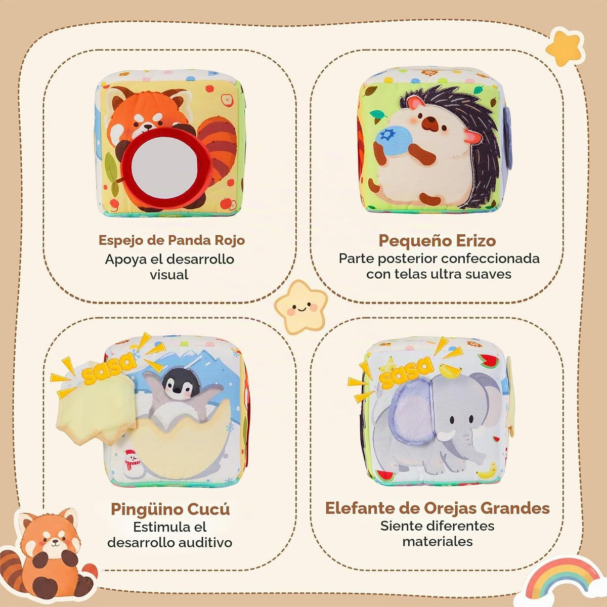 KILGICO Juguete de Caja de Pañuelos para Bebés de 6-12 Meses - Jugu...