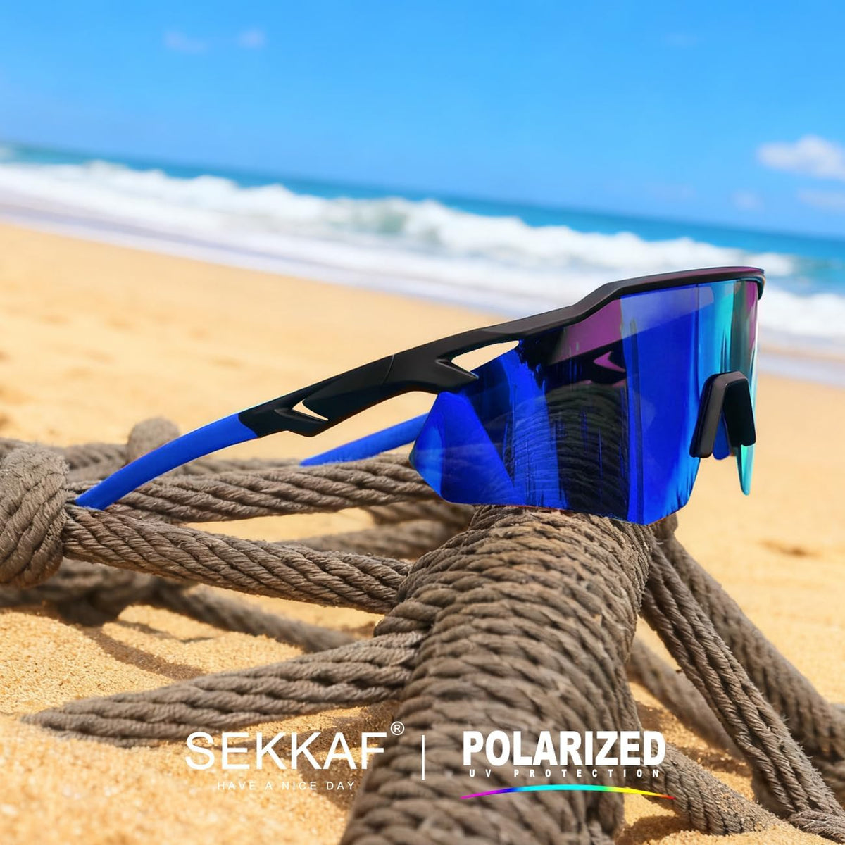 SEKKAF Gafas de sol deportivas polarizadas para hombres y mujeres,...