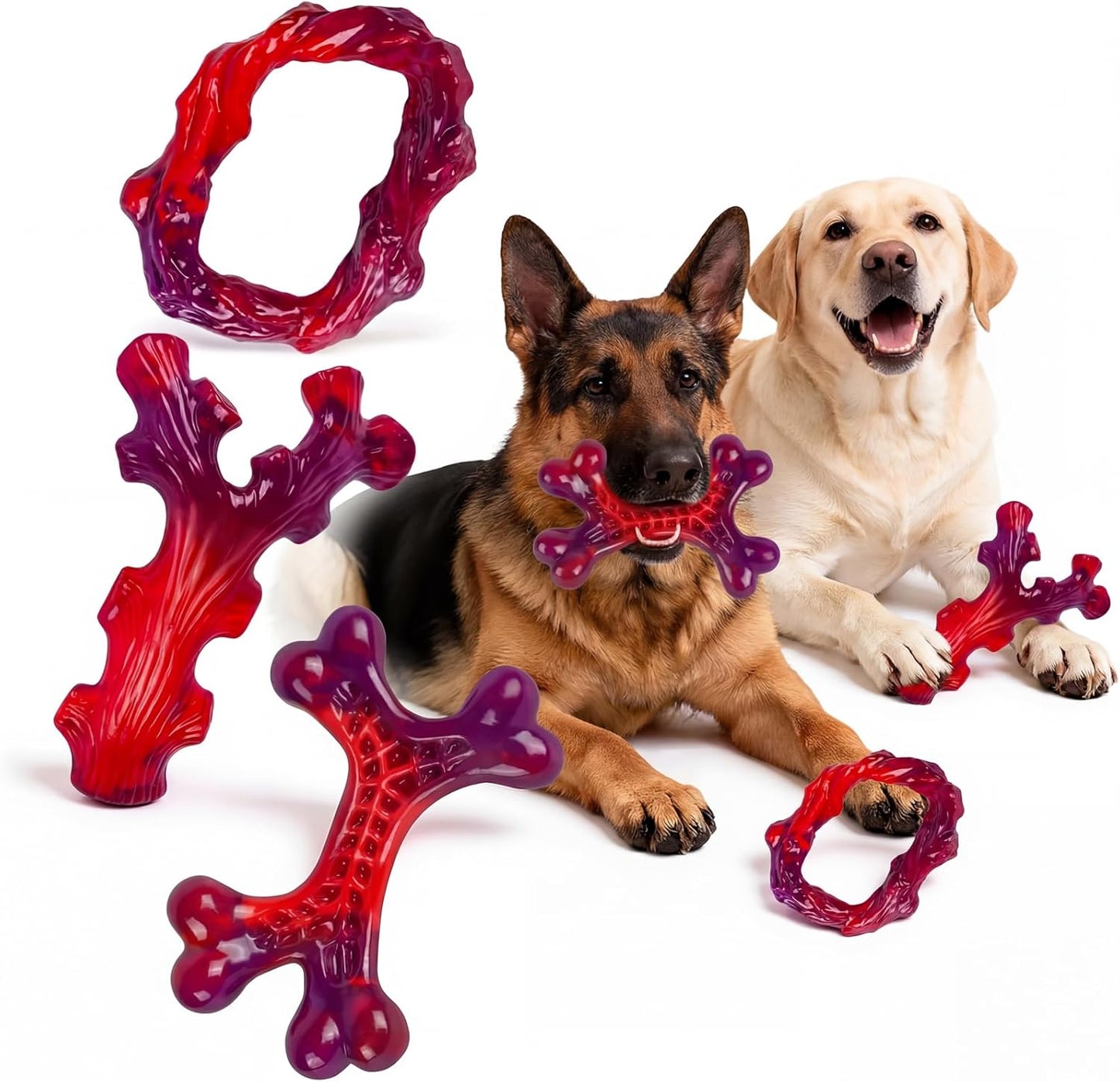 Frienhund Paquete de 6 juguetes indestructibles para perros para ra...