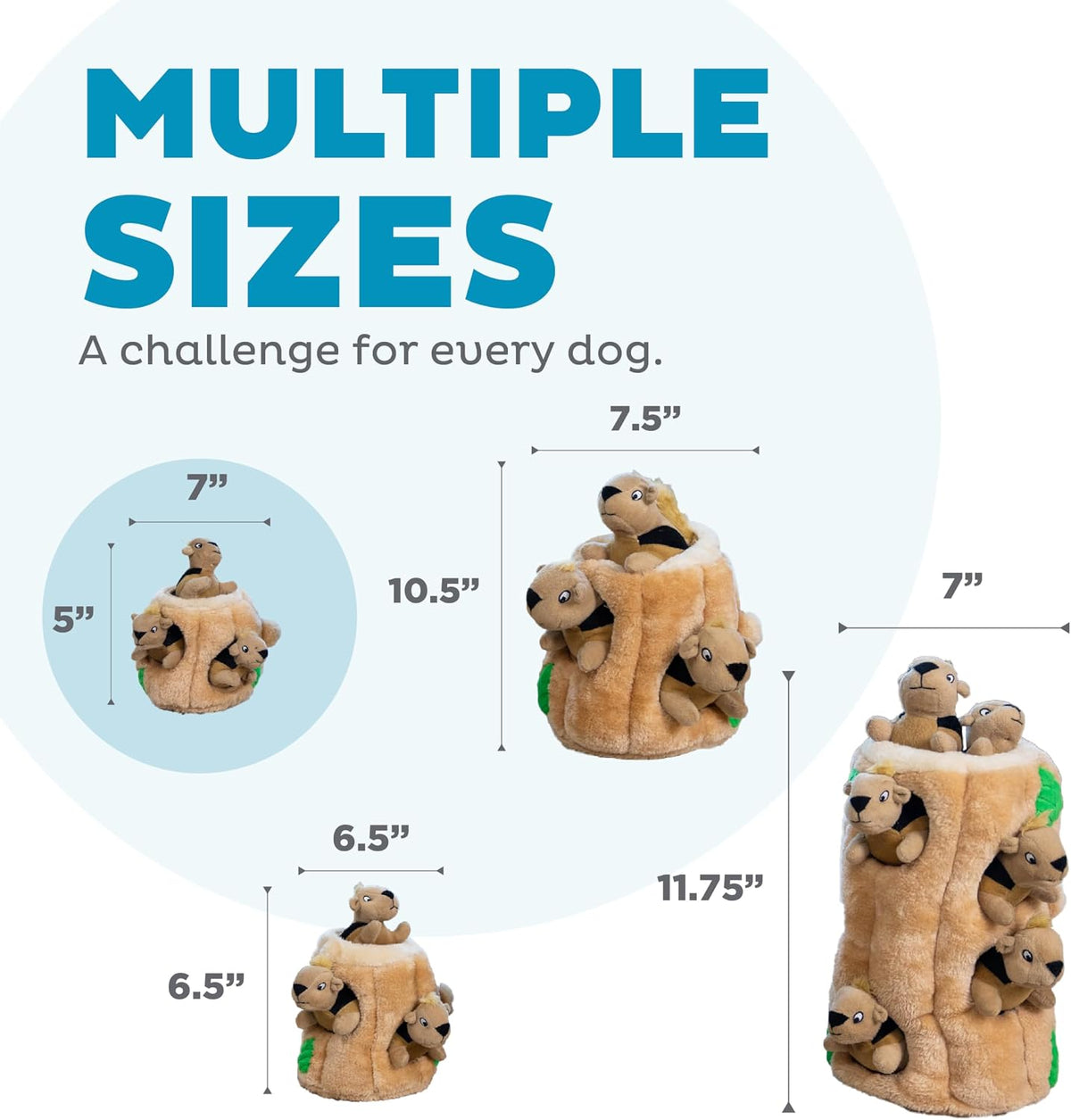 Outward Hound Hide A Squirrel - Rompecabezas de peluche para perro,...