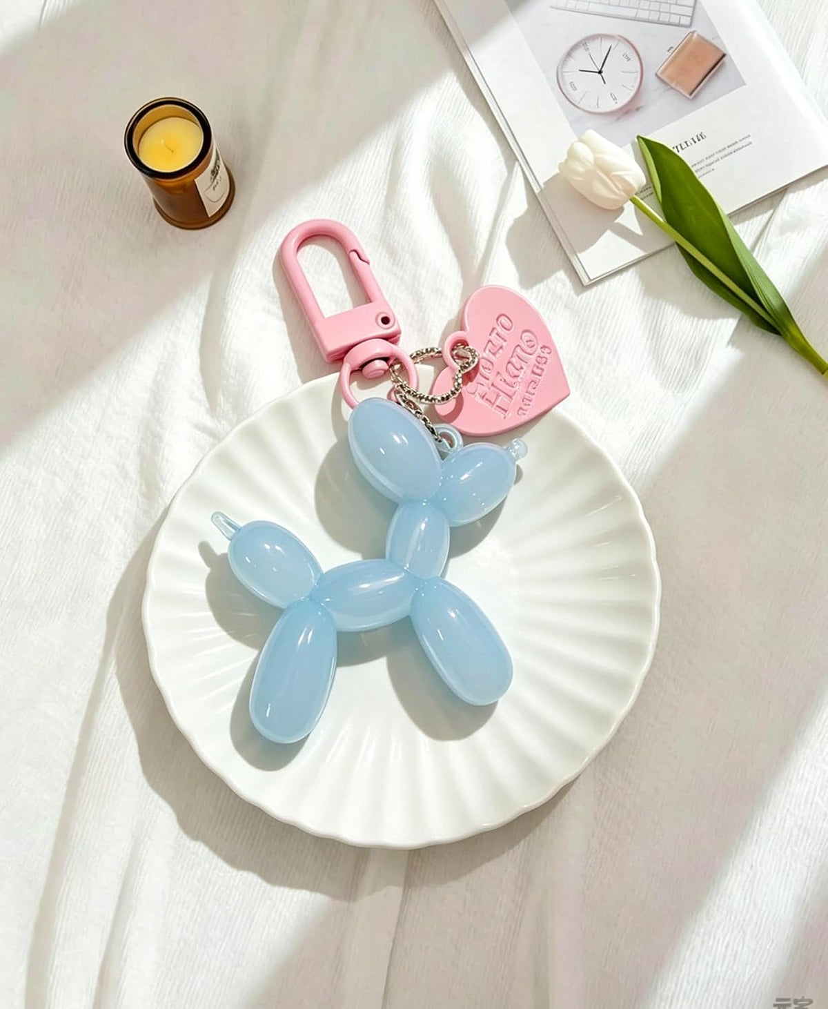 LAEKOU Llavero con Diseño de Perro Globo de Gelatina para Mujeres,...