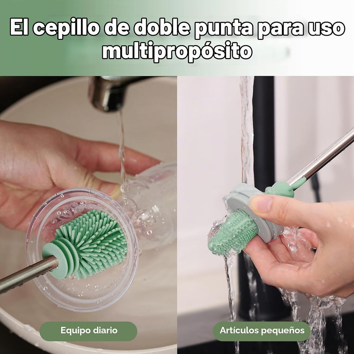 haakaa Cepillo de Limpieza Cepillo de Silicona para Biberones de Do...