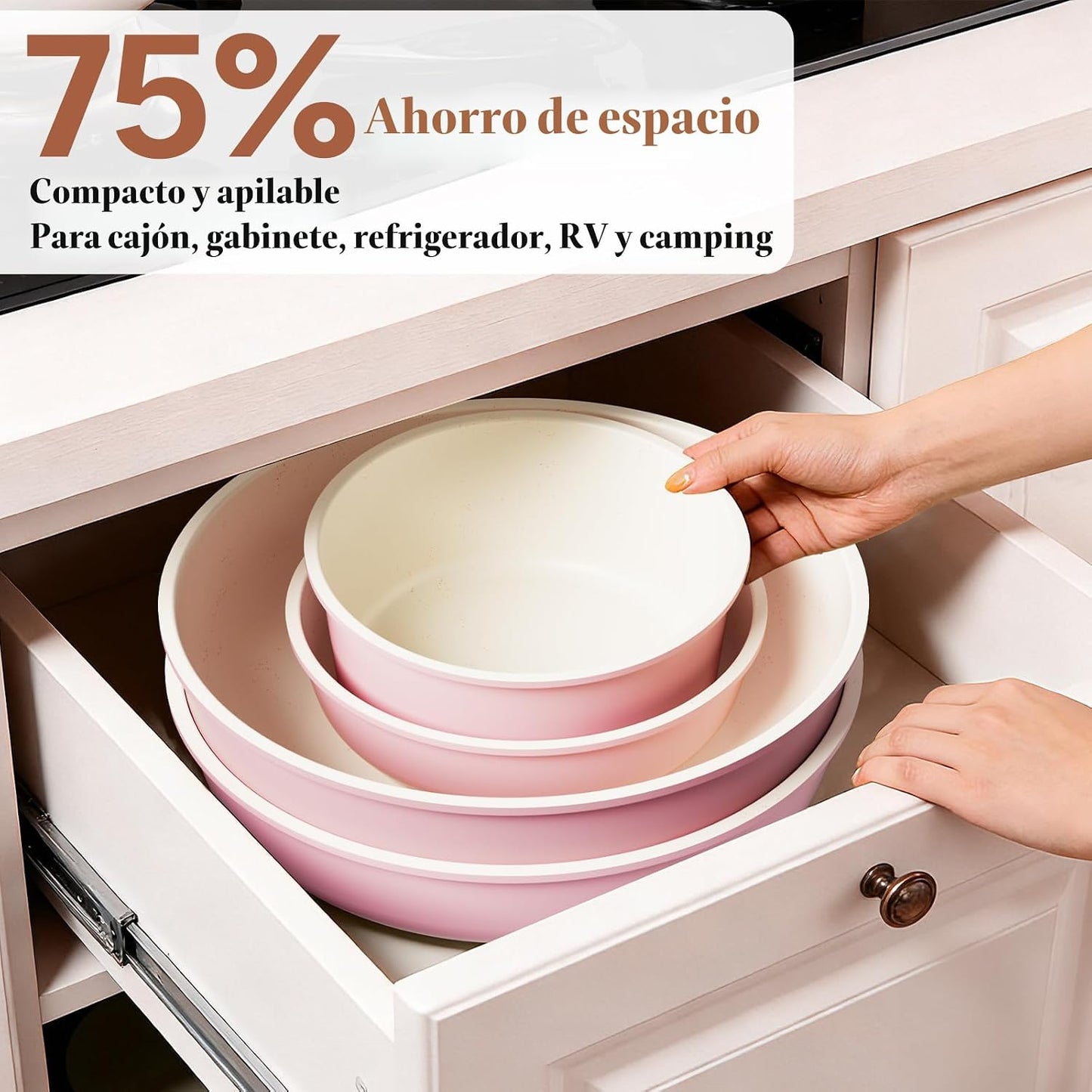 Umite Chef Juego de ollas y sartenes antiadherentes, juego de 21 pi...