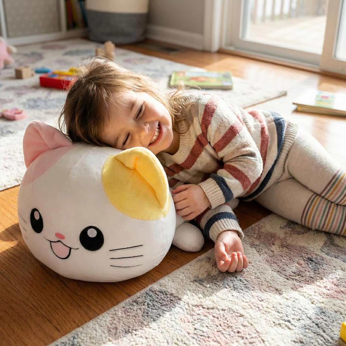 WEIGEDU - Almohada de peluche Kawaii de gato, 18 pulgadas | Juguete...