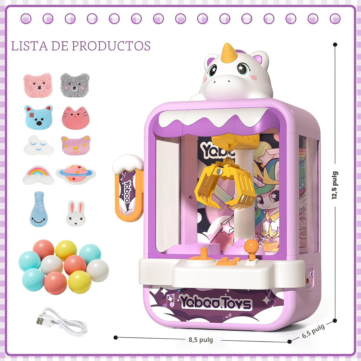 Máquina de garras para niños y niñas, máquinas expendedoras, juguet...