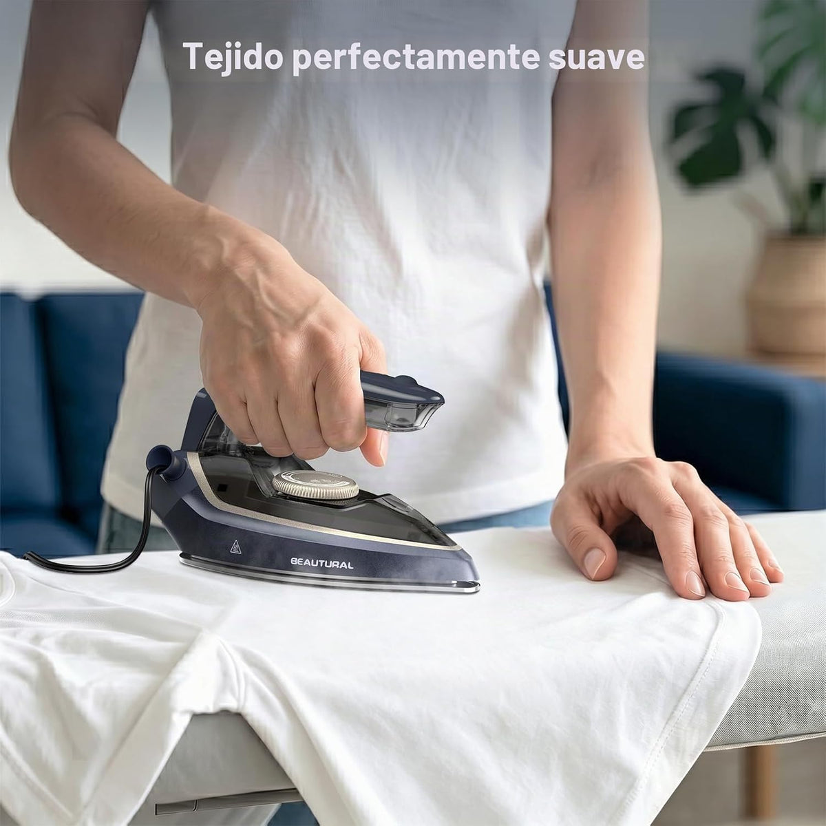 BEAUTURAL Mini plancha de viaje para ropa con doble voltaje, 1000 v...