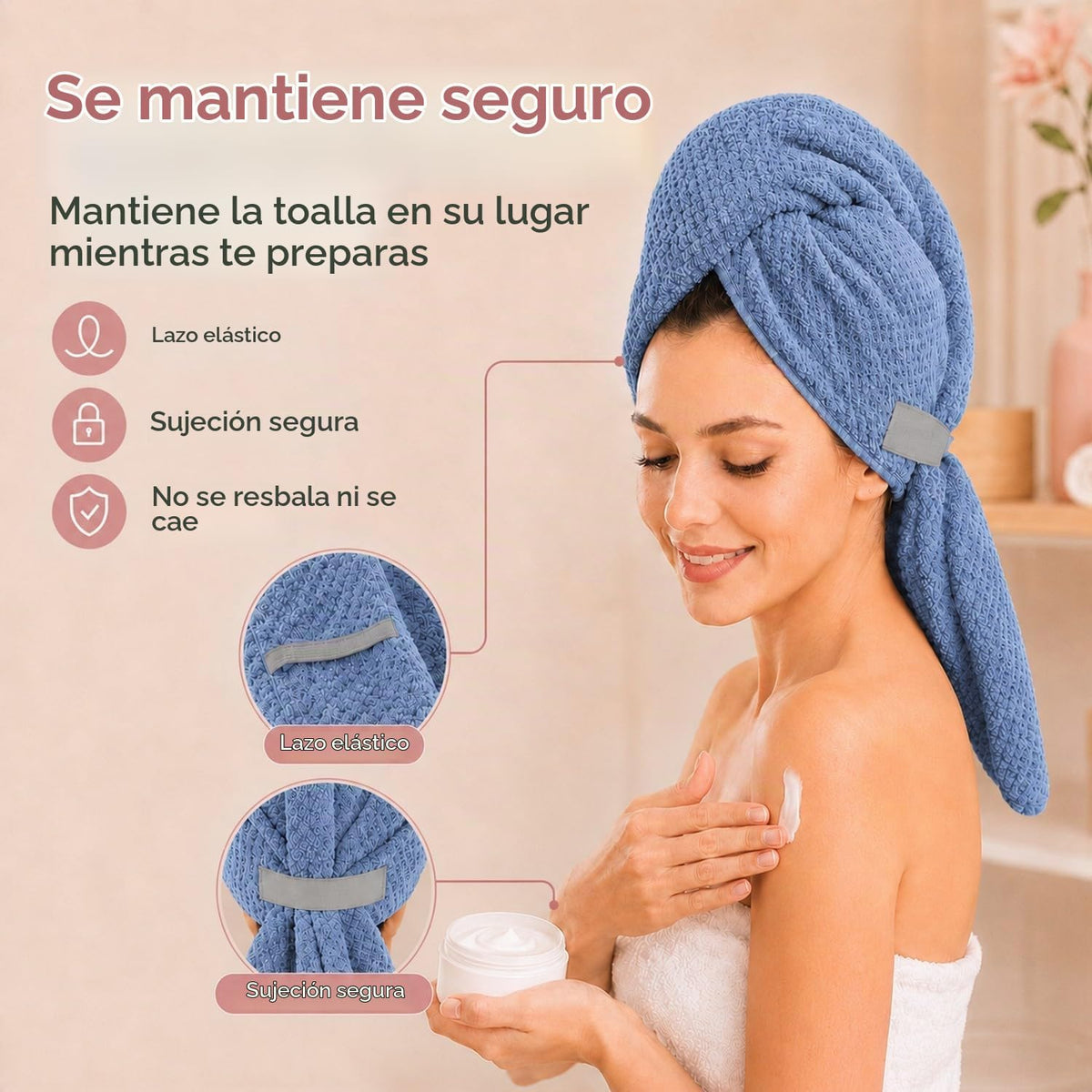 Toalla grande de microfibra para mujer, secado rápido y absorbente...