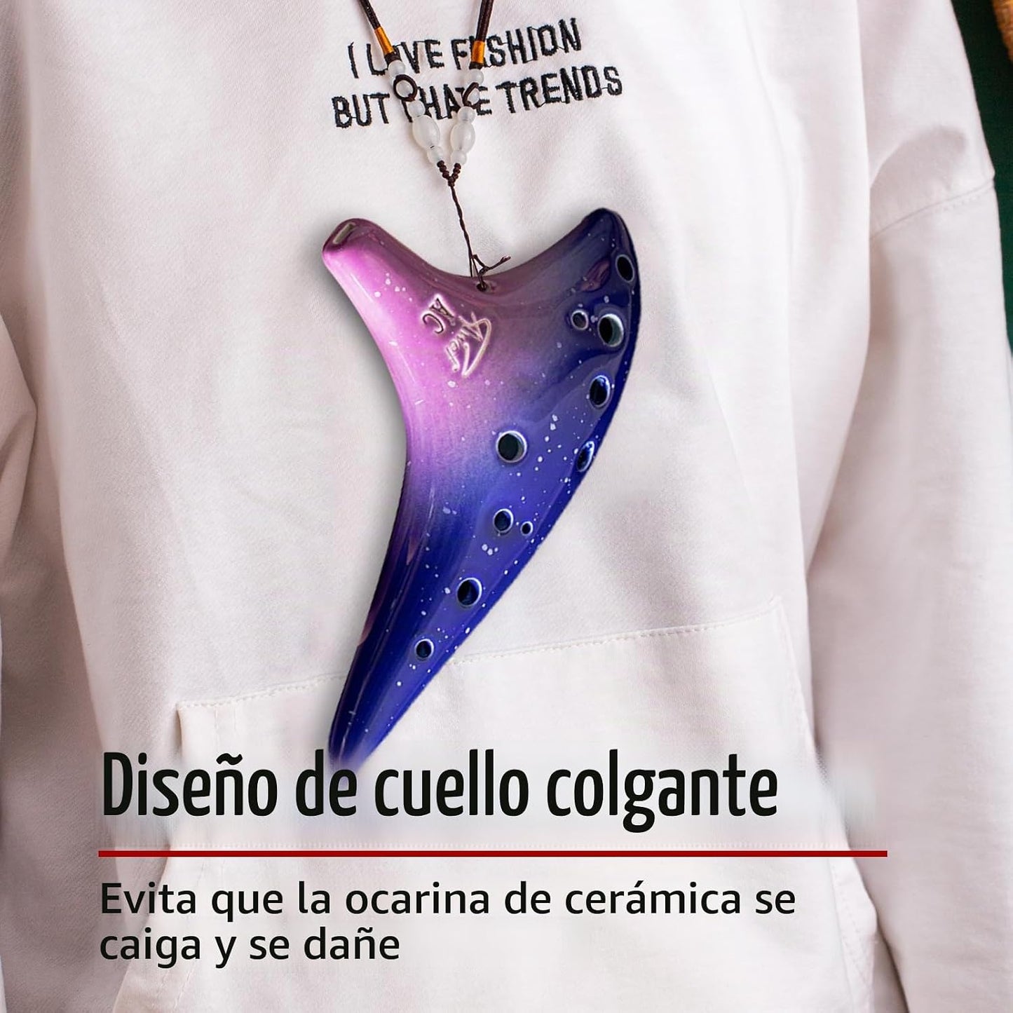 Ocarina \u201COcean Notes\u201D de 12 agujeros, forma de batata, he...