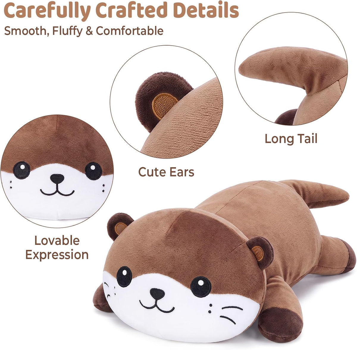 Onsoyours Linda almohada de nutria suave original de 12 pulgadas, j...