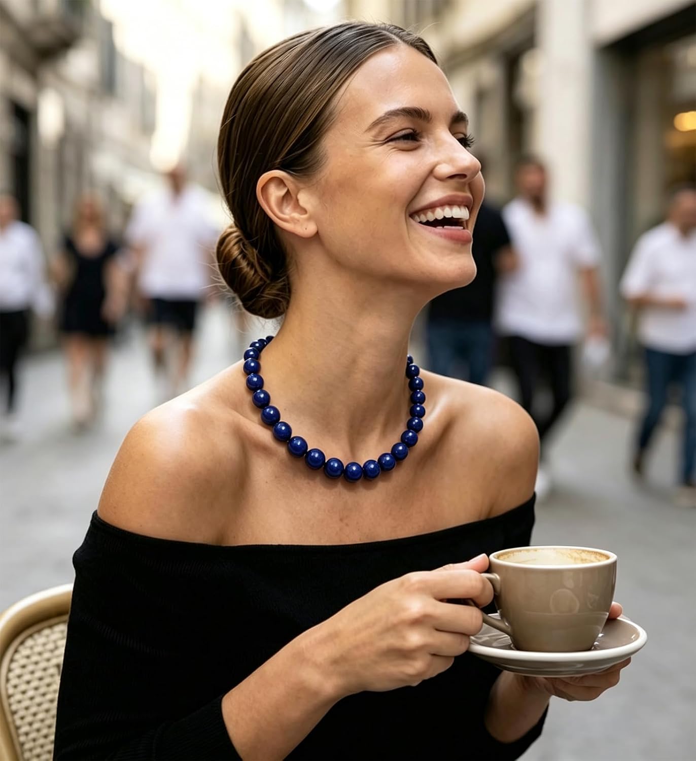 Lsljilidzsw Collar de cuentas gruesas para mujer, 0.631 pulgadas, c...