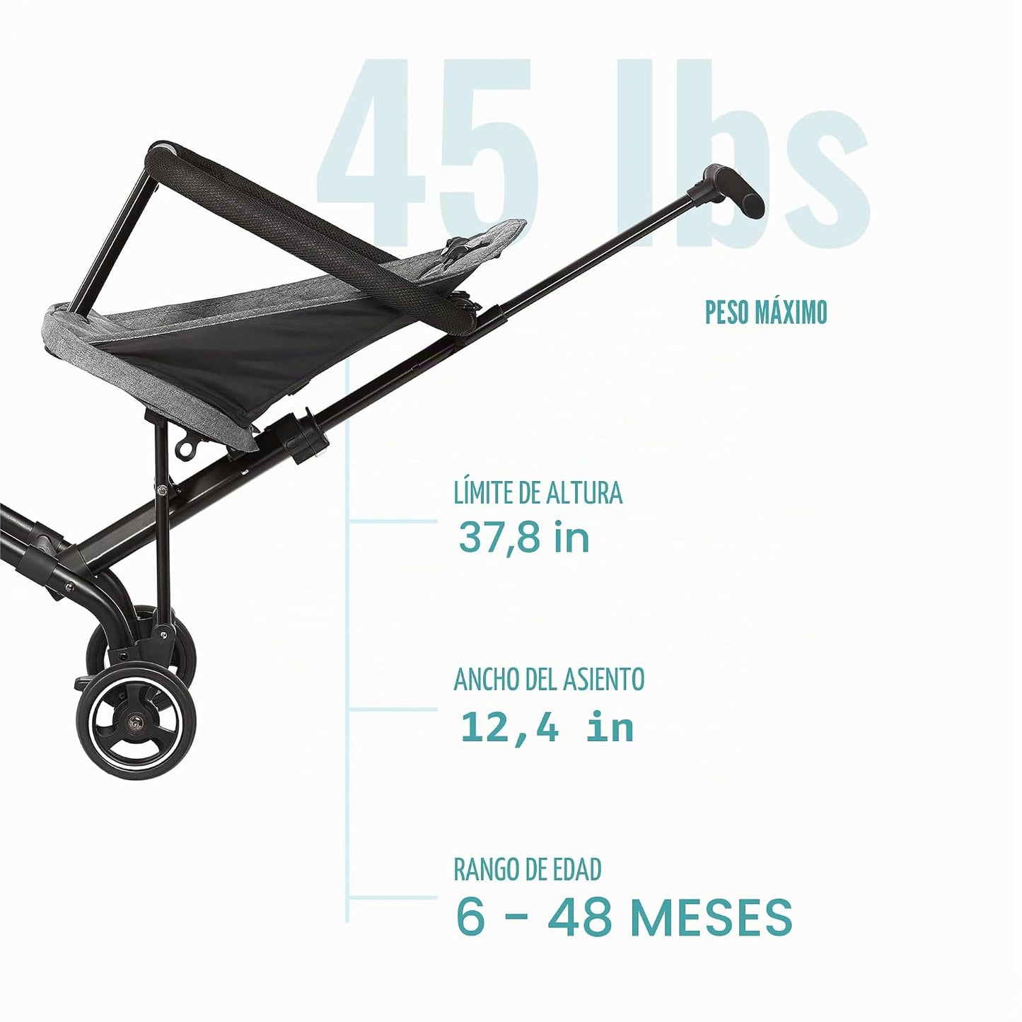 Dream On Me, paseo en cochecito Coast | Arnés de 5 puntos, ruedas s...