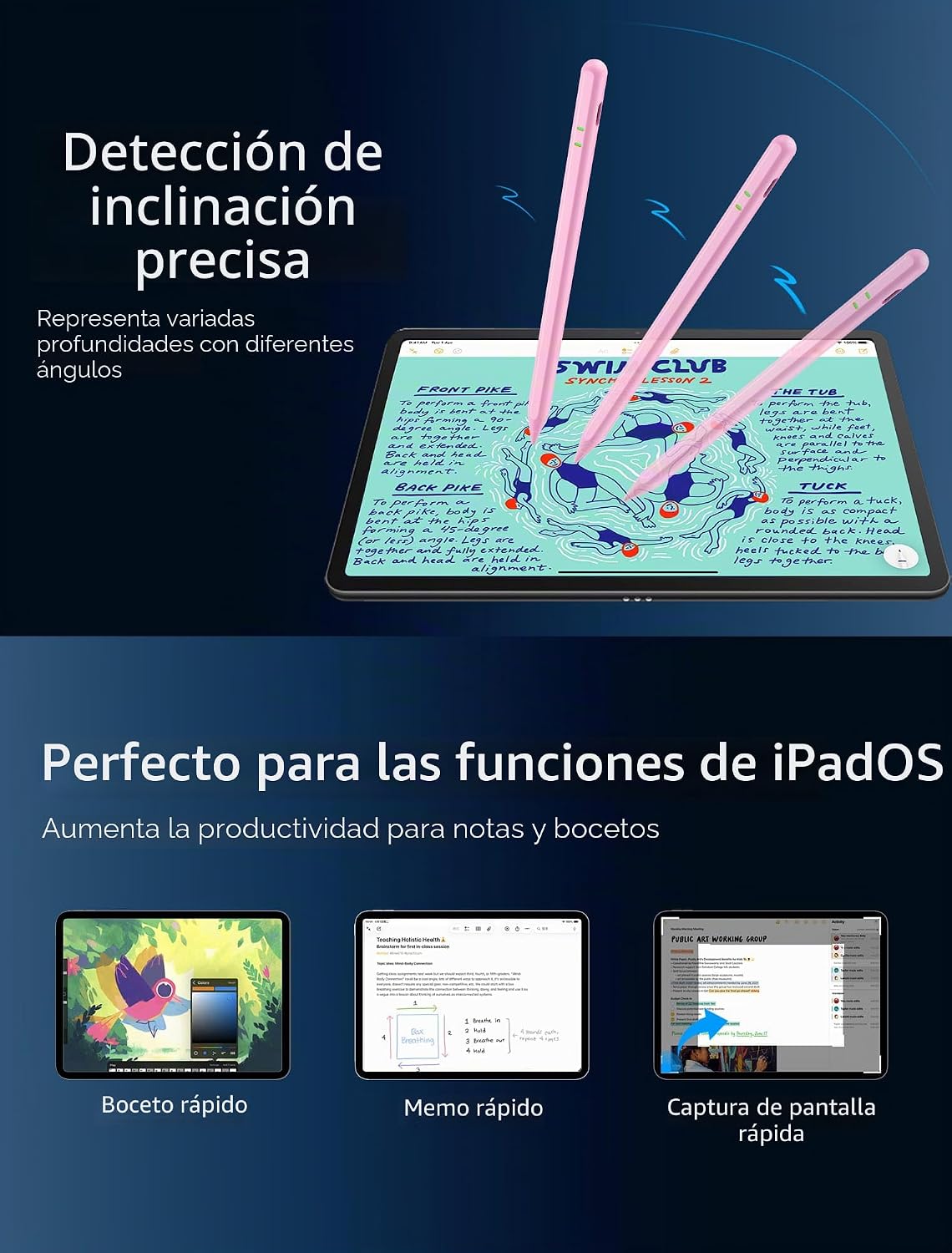 Lápiz para iPad A16\/11\/10\/9\/8\/7\/6th, lápiz capacitivo para iP...