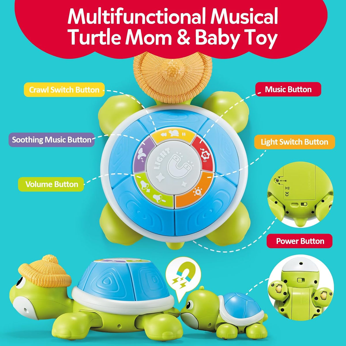 CuteZone Juguetes para bebés de 6 a 12 meses \u2013 Juego de juguet...