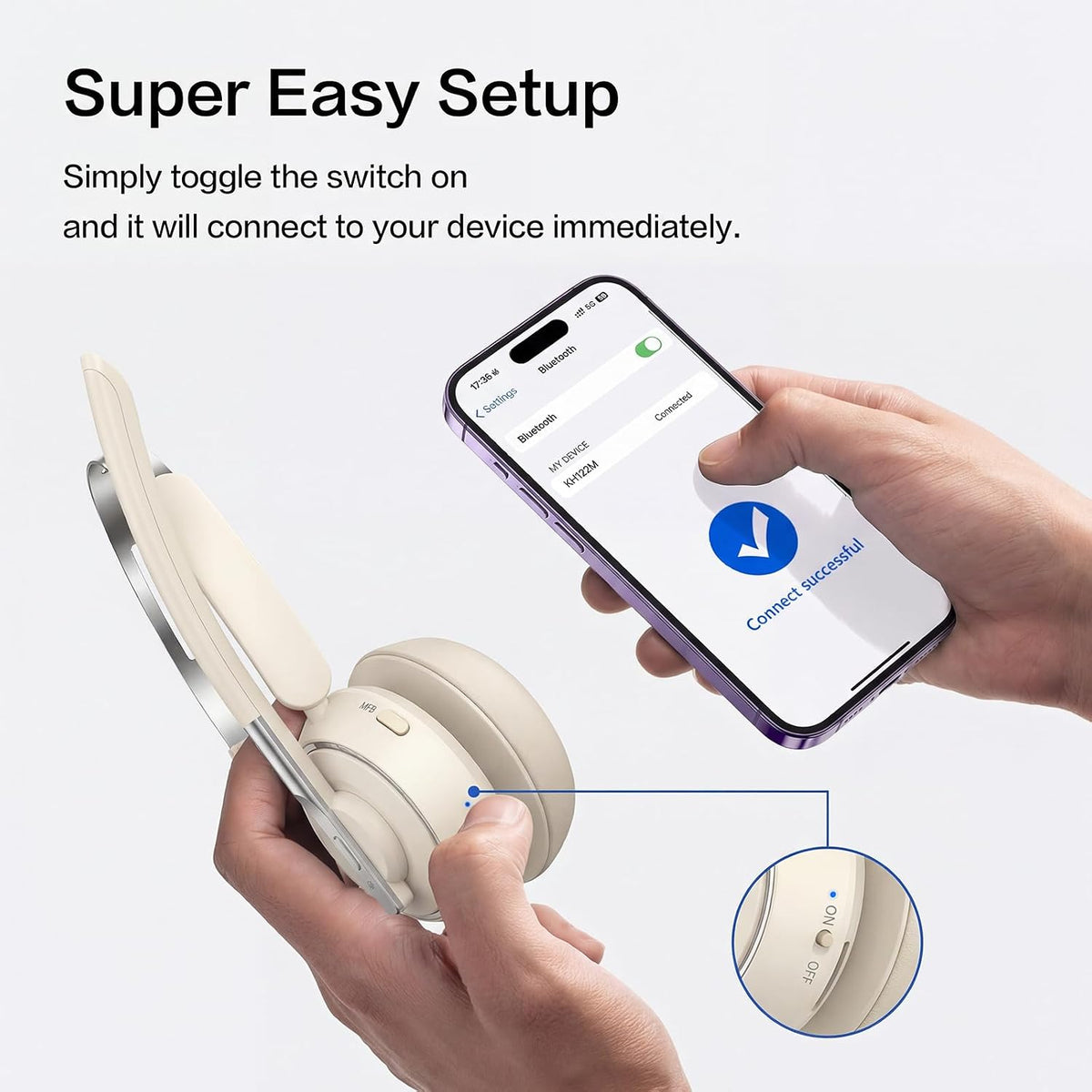 Auriculares Bluetooth, auriculares inalámbricos con micrófono para...