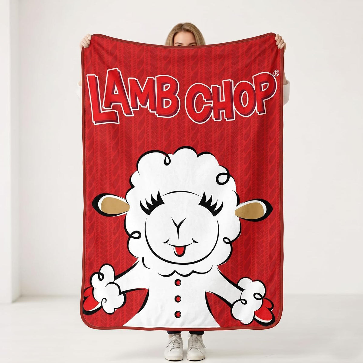 Silver Buffalo Lambchop Logo Pose, manta de forro polar, 45 x 60 pu...