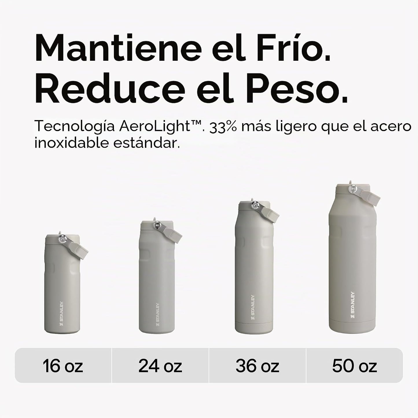 STANLEY - Botella de agua IceFlow Flip Straw 2.0 con pajilla abatib...