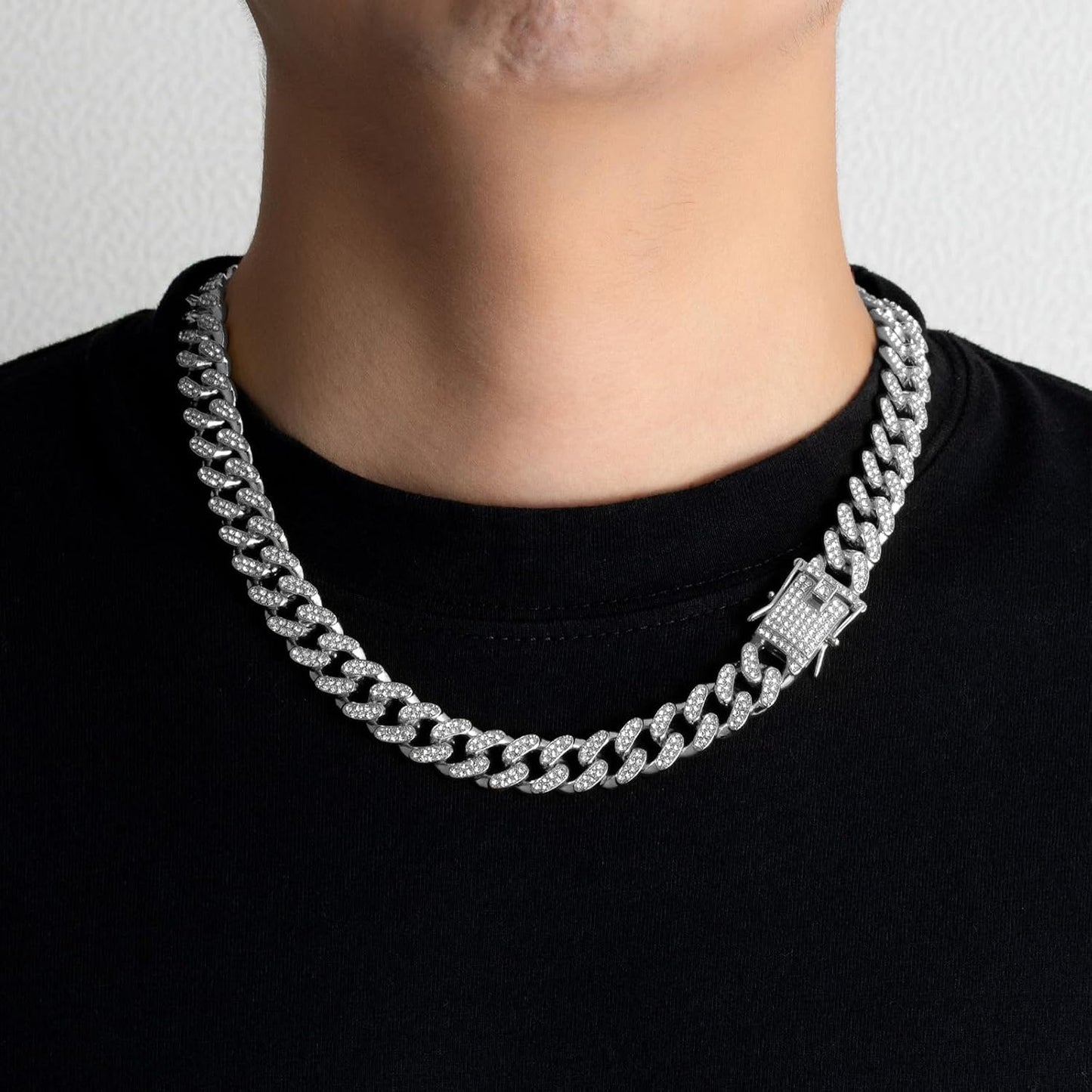 NEWITIN Juego de 15 piezas de joyería de plata para hombre, acero i...