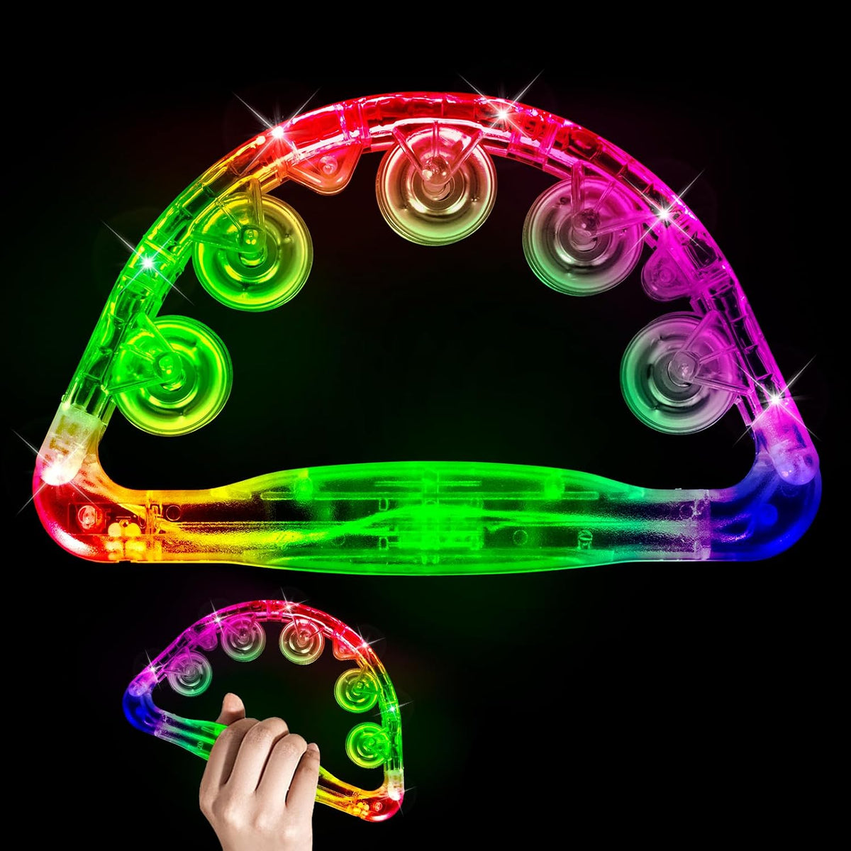 Panderetas iluminadas para adultos, juguetes sensoriales para niños...