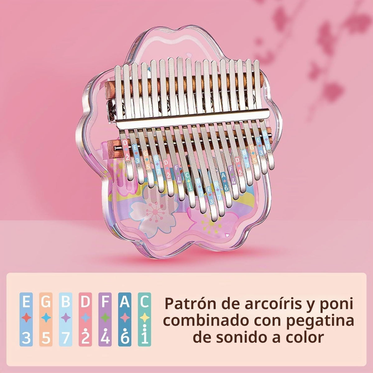 Piano de pulgar de 17 teclas para principiantes, piano de dedo acrí...