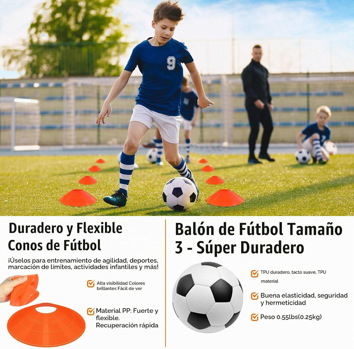 FITPARNER Arcos de Fútbol para Niños para Patio Trasero - Juego de...