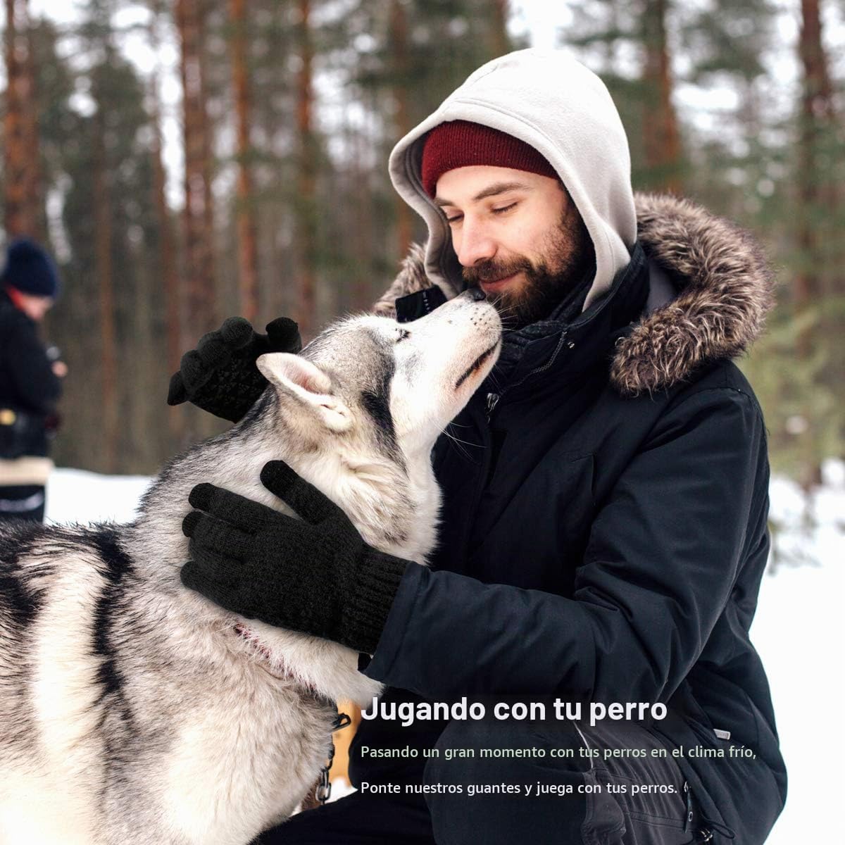 Vgogfly Guantes de punto de invierno cálidos para hombres y mujeres...