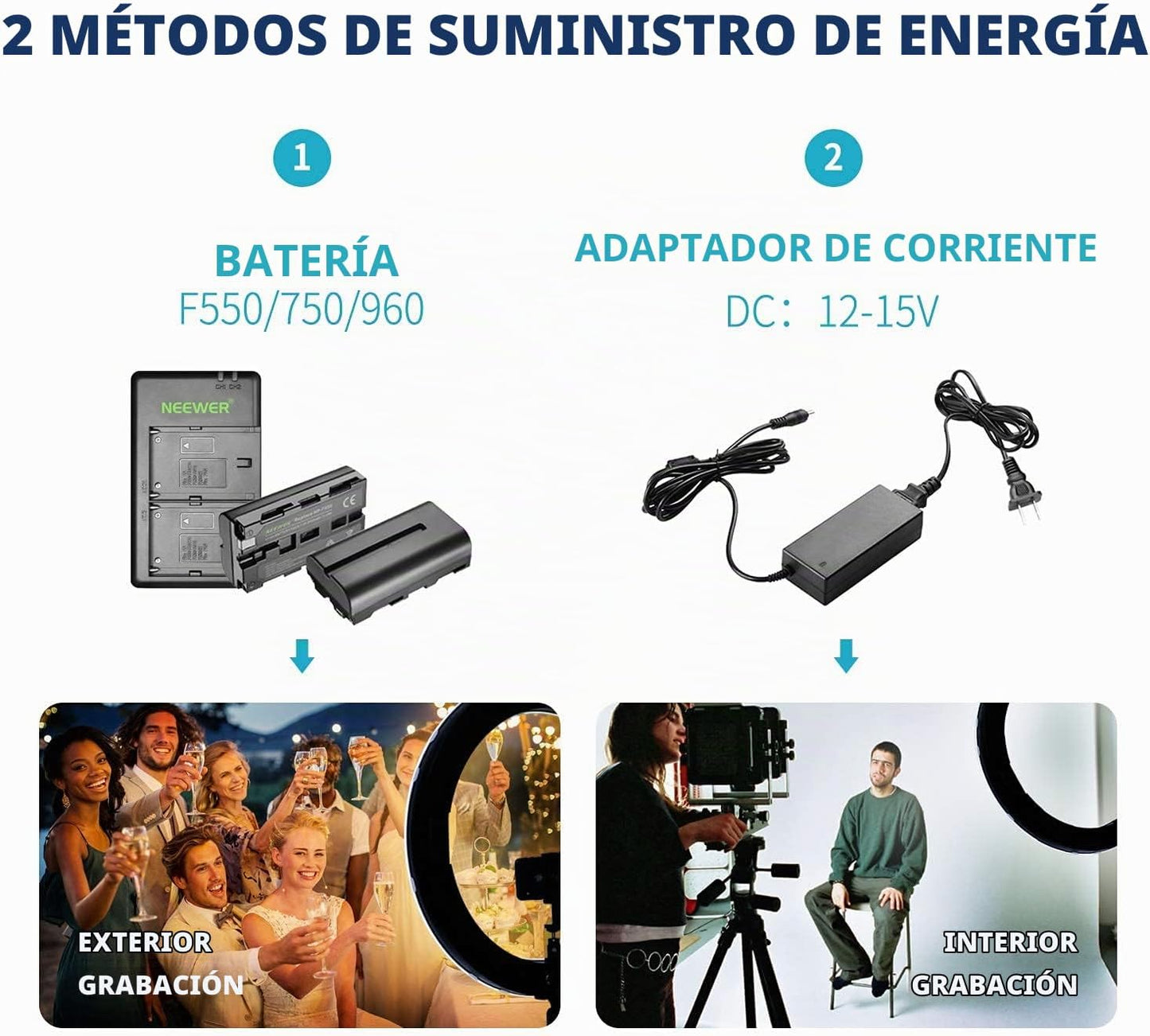 NEEWER - Kit de luz en forma de anillo LED de 20 pulgadas con sopor...
