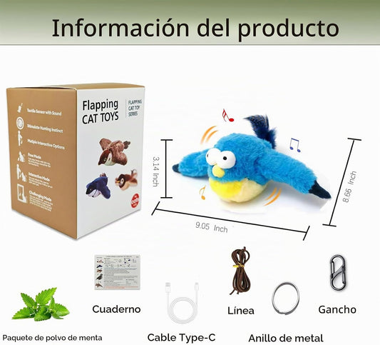 blueypet Juguete interactivo para gatos con alas aleteadas, nuevo j...