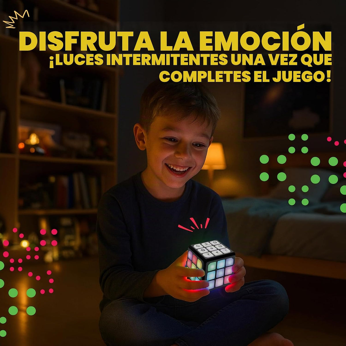 Winning Fingers Cubo Intermitente Electrónico de Memoria y Juego Ce...