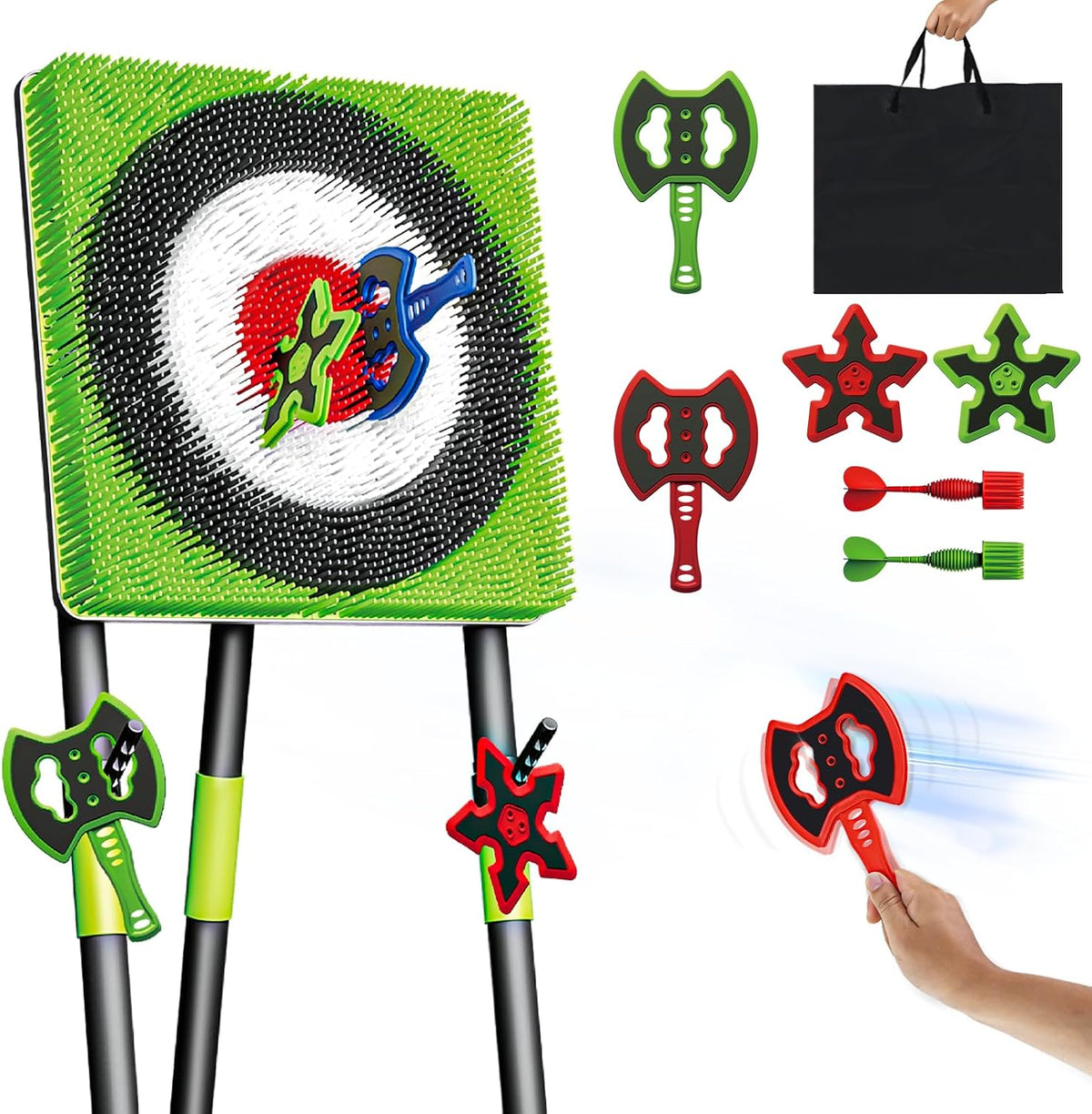 Juego de lanzamiento de hacha para patio trasero \u2013 Kit de tiro...