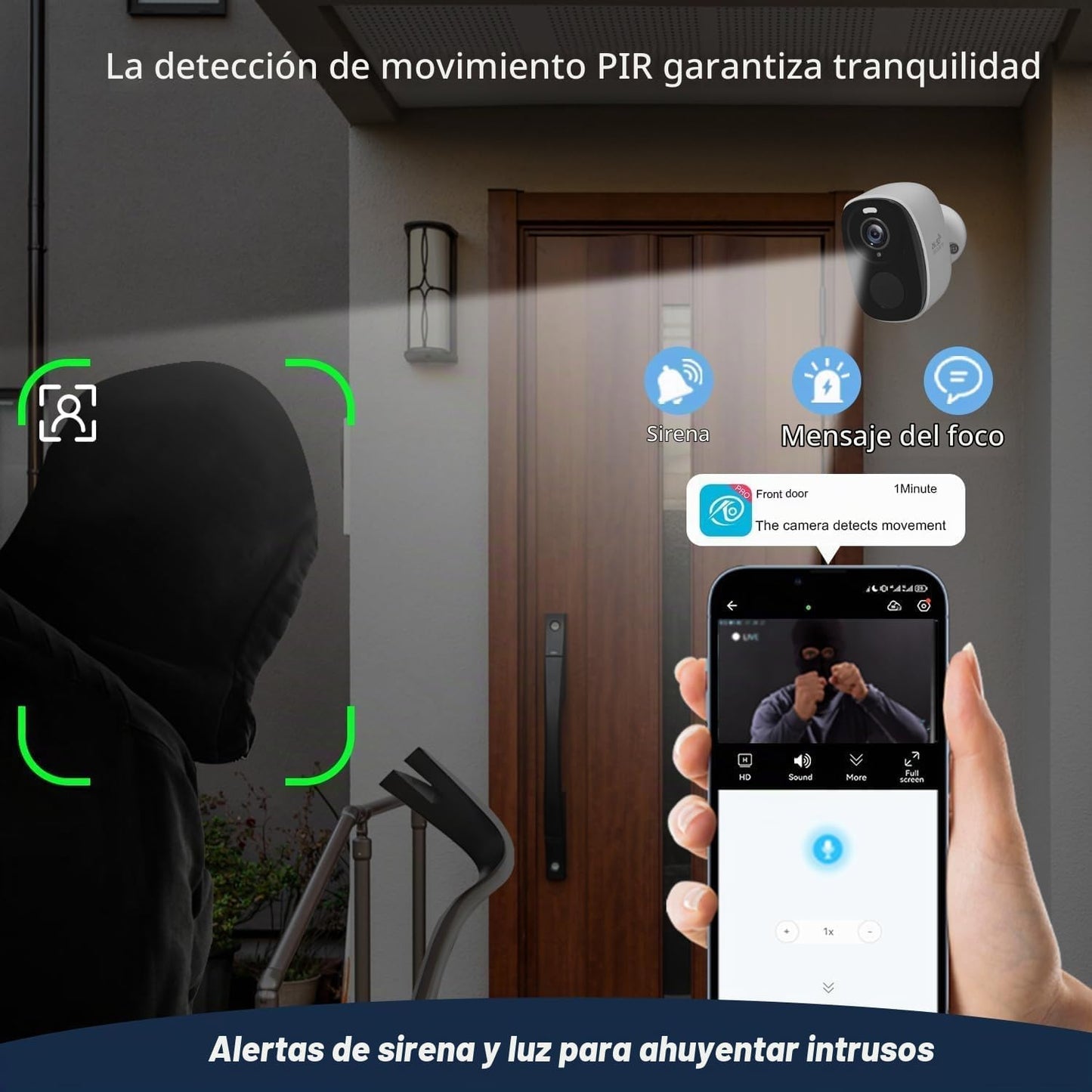 Rraycom 4pc cámaras de seguridad inalámbricas al aire libre con bat...