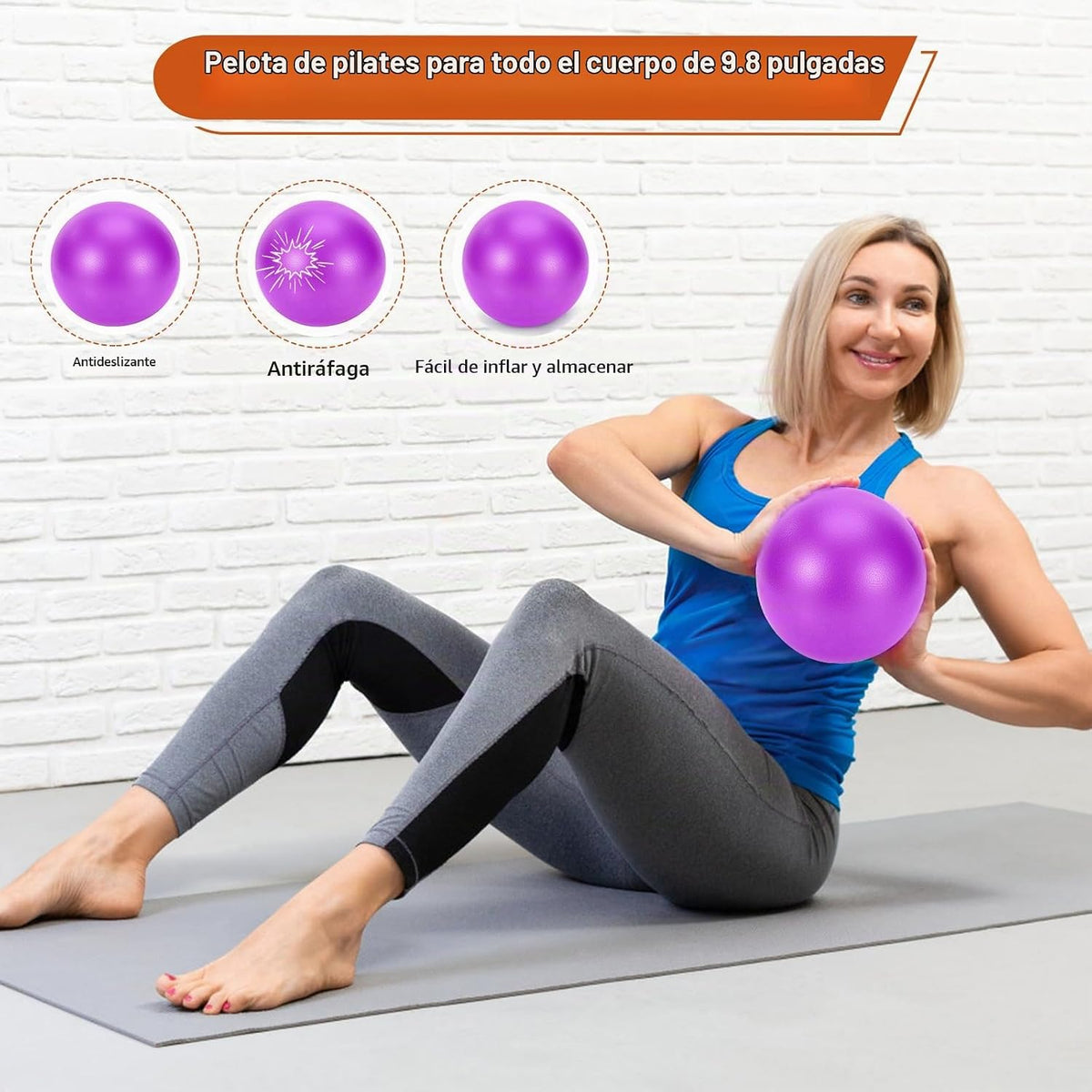 Muuruu Equipo de kit de Pilates, anillo y pelota de Pilates para mu...