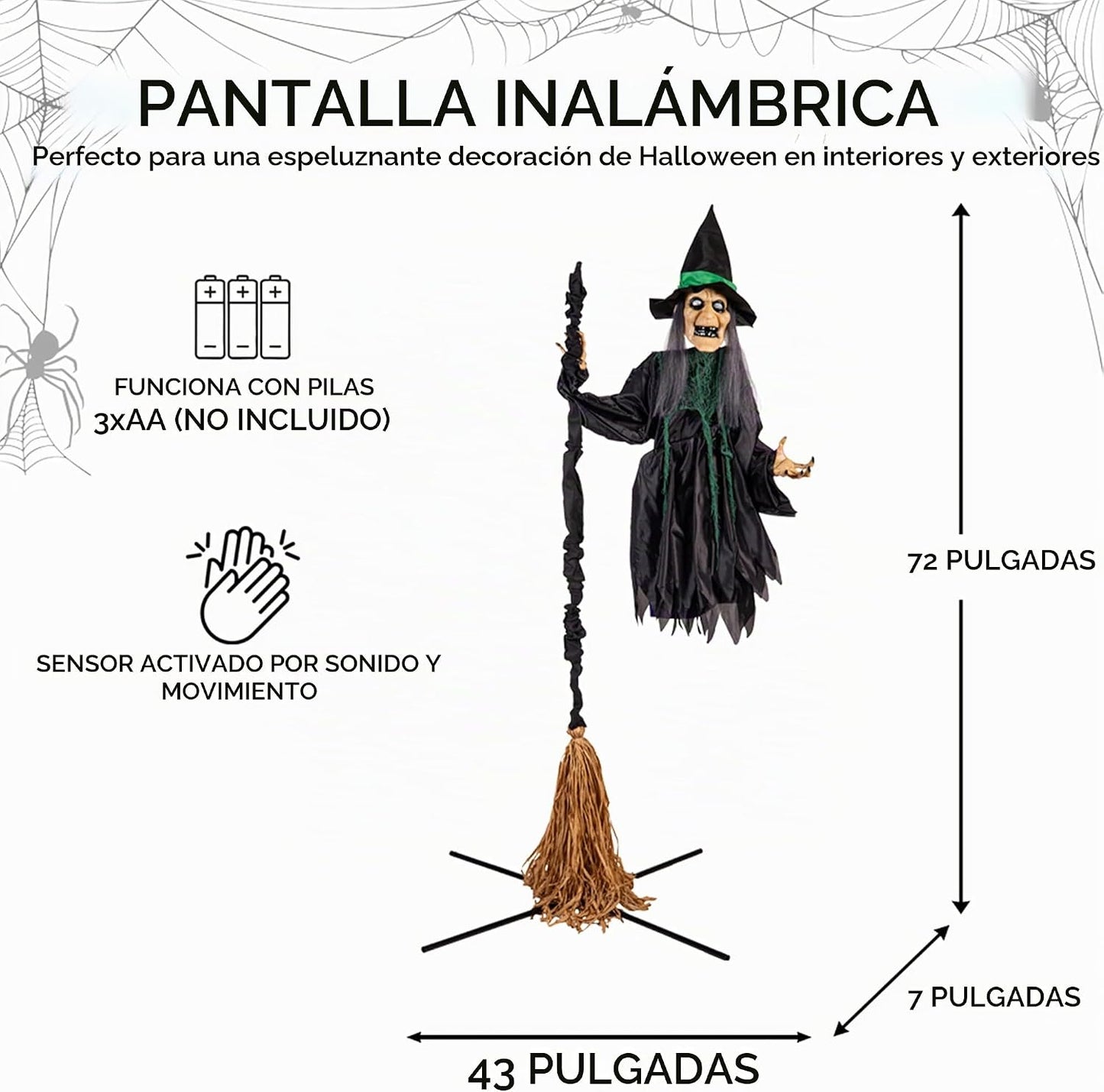 Evergreen Estaca de bruja voladora para decoración de Halloween al...