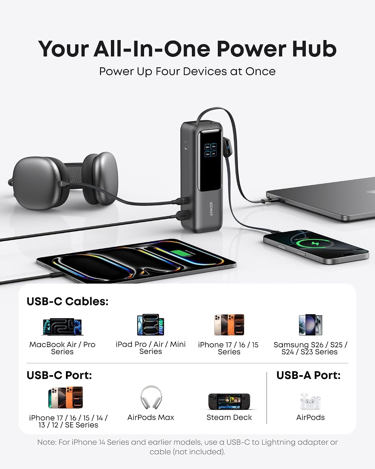 Anker Batería portátil para laptop, cargador portátil de 25,000 mAh...