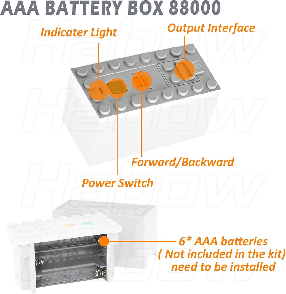 Power Functions Kit de motor 12 en 1 juego completo para bloques de...