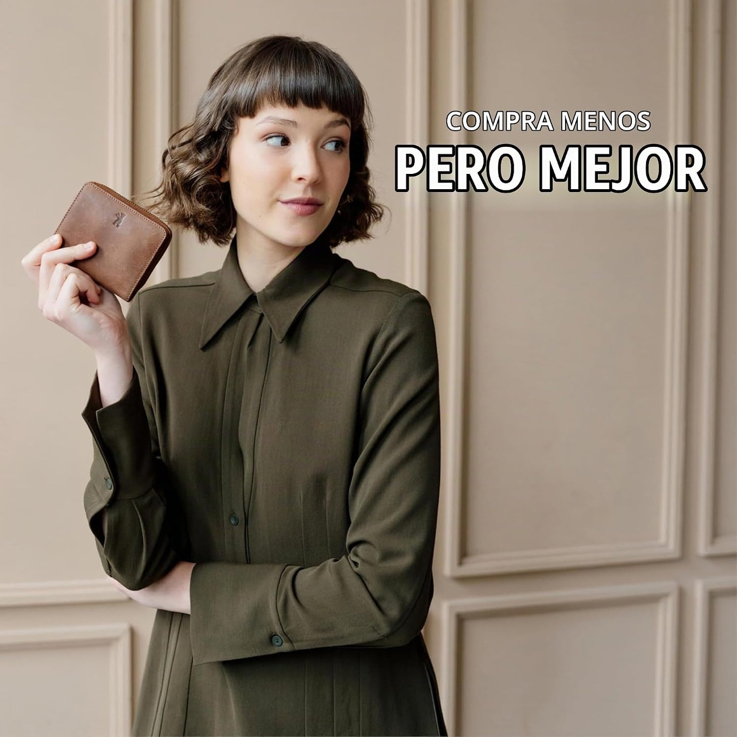 BERLINER BAGS Cartera pequeña de cuero genuino Mujer Sara, Caja de...