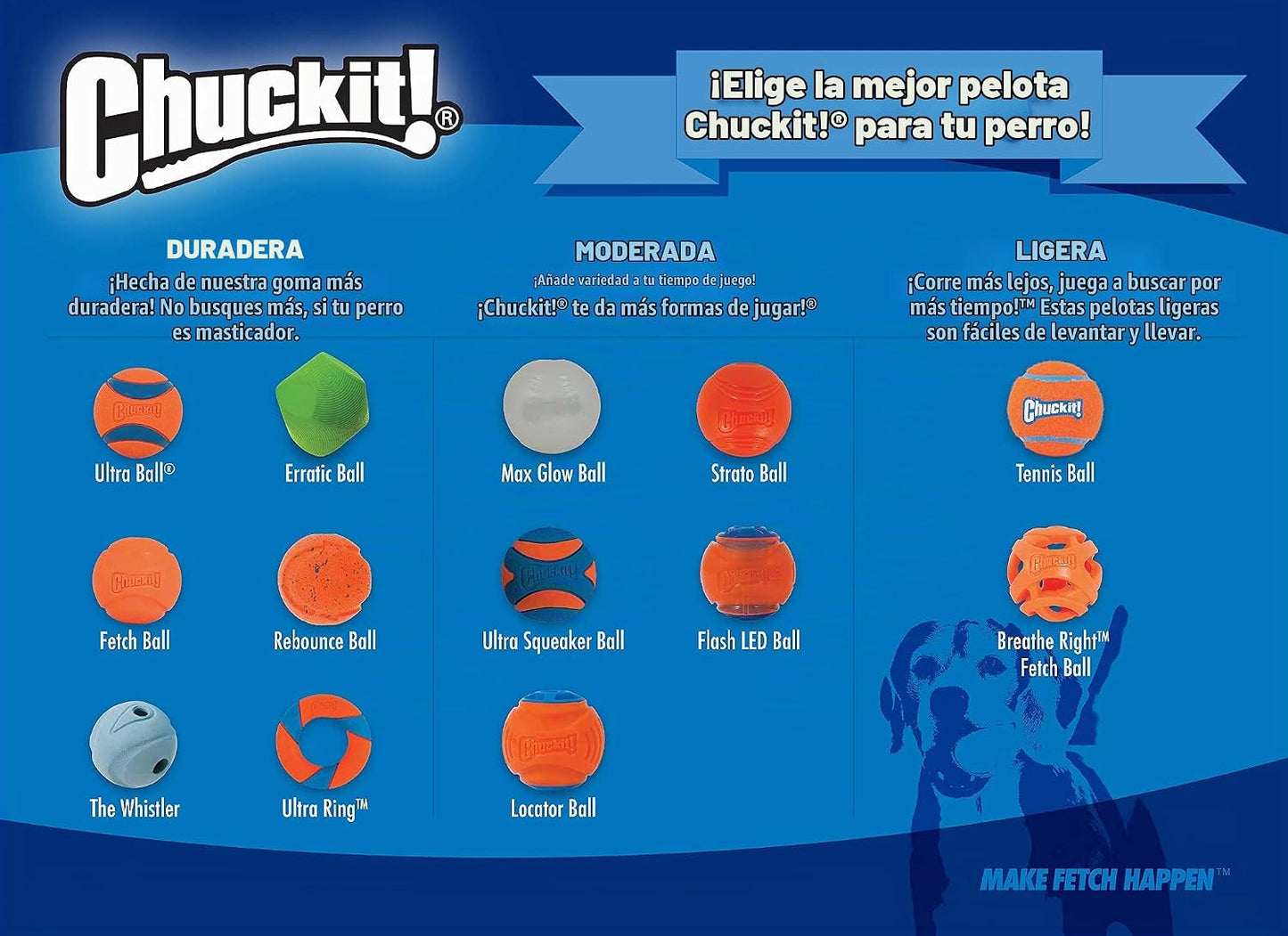 Chuckit Ultra Squeaker Ball pequeña (1 paquete) | ¡Un Chuckit! Pelo...
