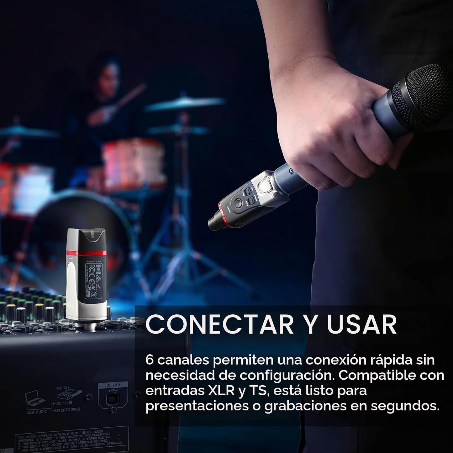 Xvive U35 Sistema de Micrófono Inalámbrico Transmisor 5.8GHz Transm...